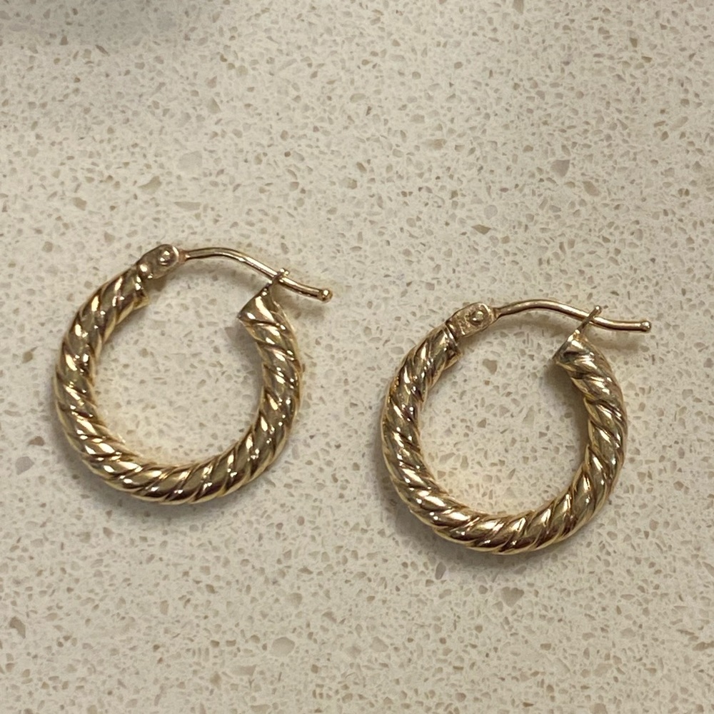 Bony Levy 14k Twisted Gold Hoops